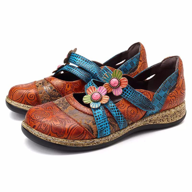 Women's retro British flat shoes